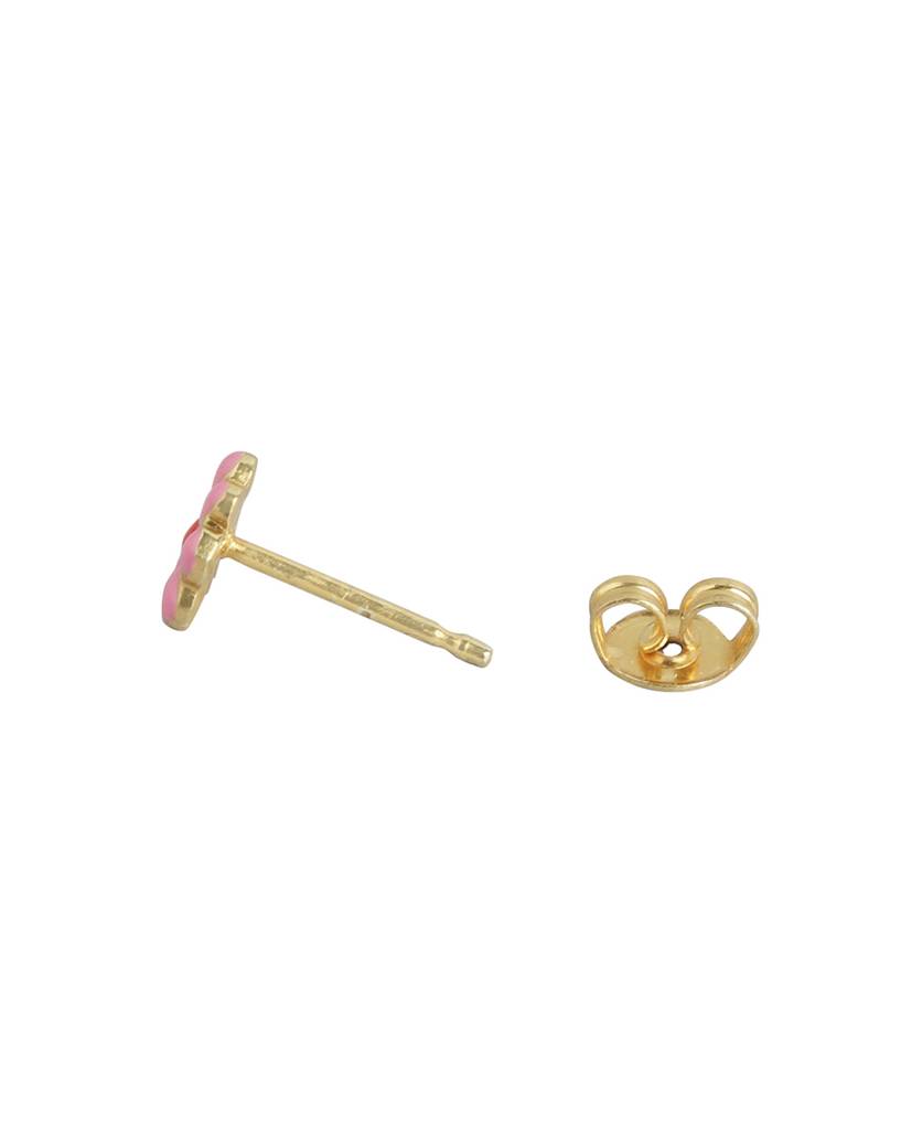 Carlton London Girls Set Of 2 Gold-Plated Floral Studs Earrings : KJES110