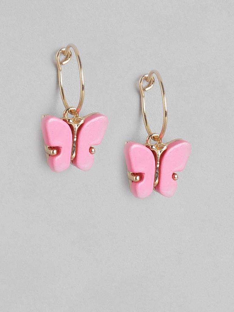 Girls Gold-Plated Pink Jewellery Set : KJS045
