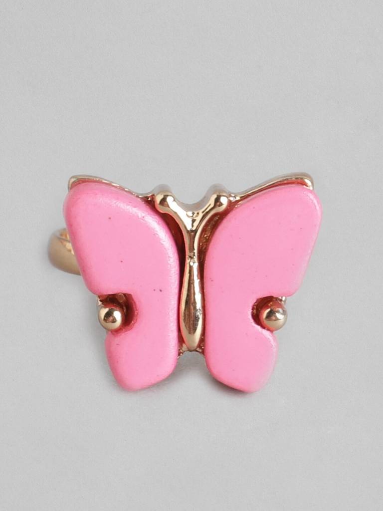 Girls Gold-Plated Pink Jewellery Set : KJS045