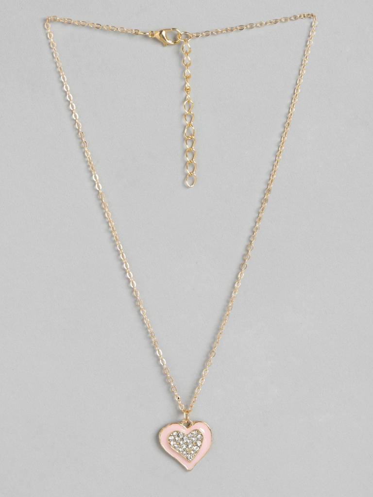 Girls Pack Of 3 Gold-Plated Enamelled Necklaces : KJS084