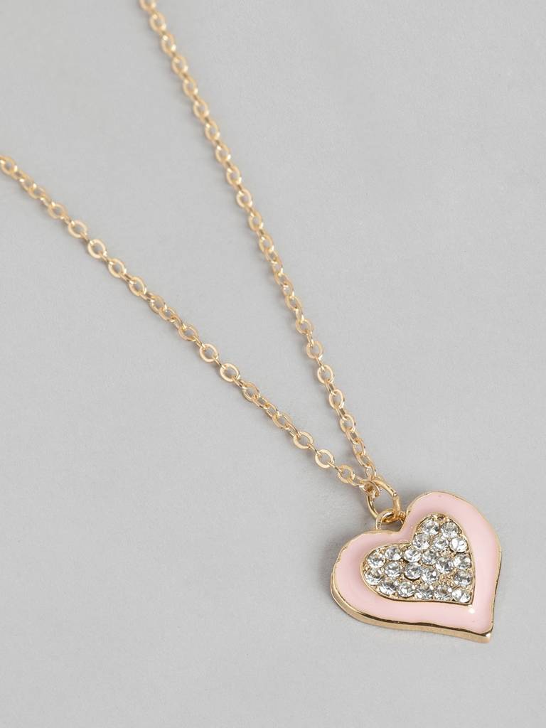 Girls Pack Of 3 Gold-Plated Enamelled Necklaces : KJS084