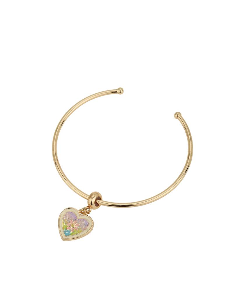 Carlton London Girls Gold-Plated Heart-Shaped Enamelled Jewellery Set : KJS103