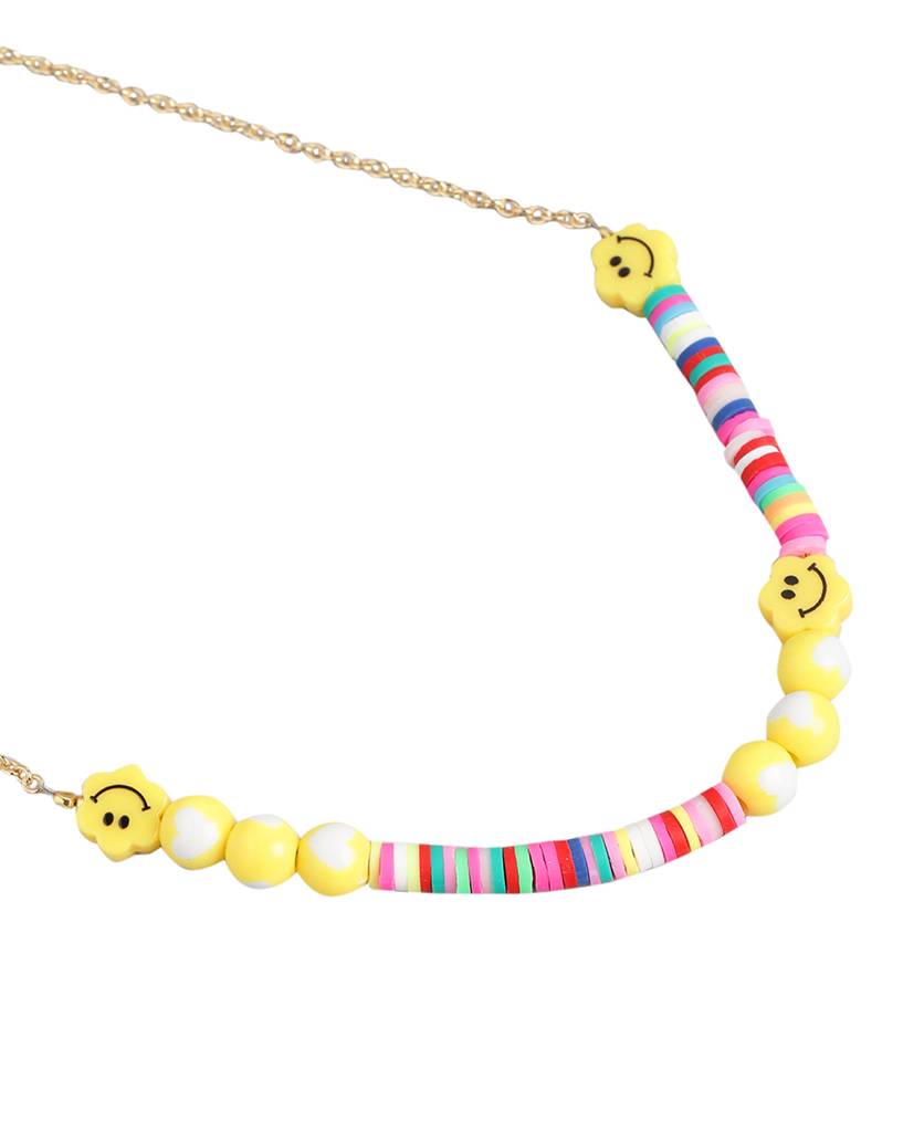 Carlton London Gold-Plated Smiley Beaded Jewellery Set : KJS116