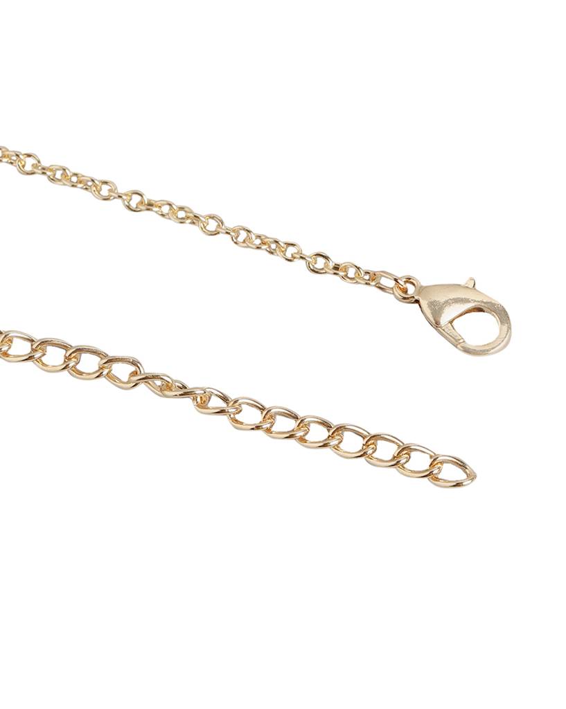 Carlton London Girls Gold-Plated With Floral & Smiley Beaded Jewellery Set : KJS119