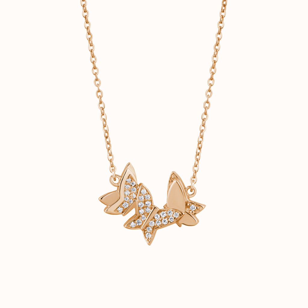 Sparkling Butterfly Necklace : KNC0015
