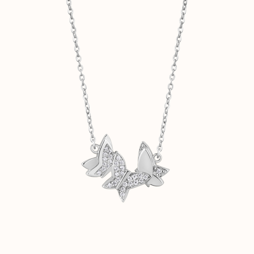 Sparkling Butterfly Necklace : KNC0015