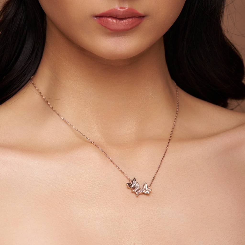 Sparkling Butterfly Necklace : KNC0015