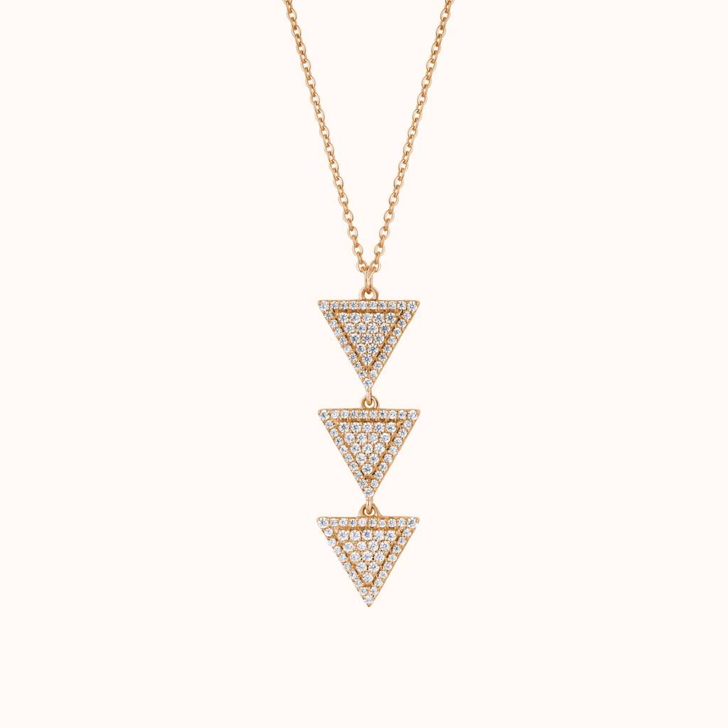 Diamond Set Triangle Style Necklace : KNC0017