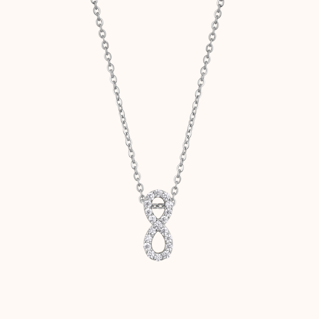 Diamond-Set Infinity Necklace : KNC0022