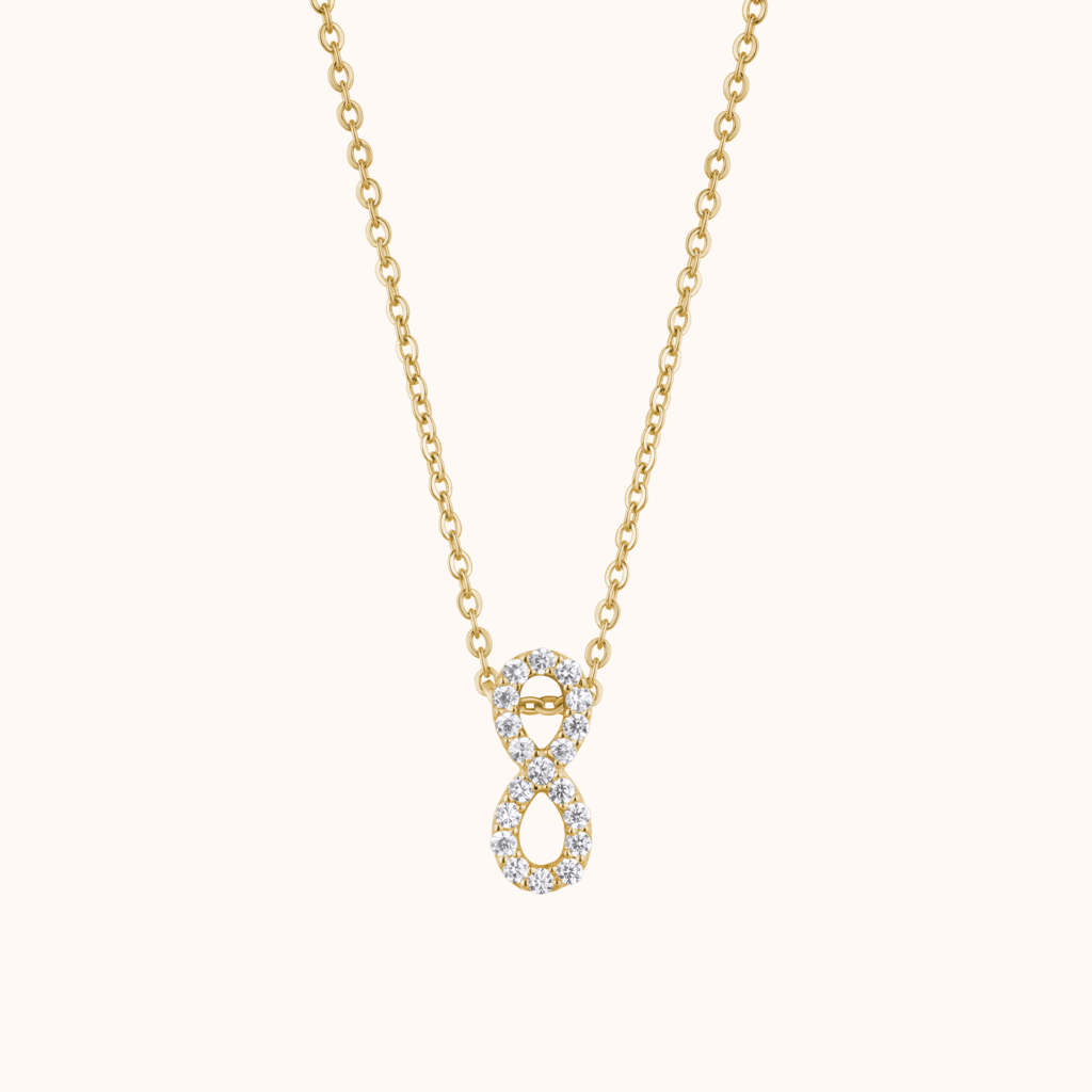 Diamond-Set Infinity Necklace : KNC0022