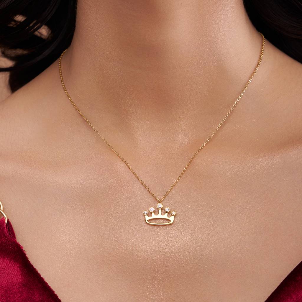 Queen Crown Logo Neckalce : KNC0026