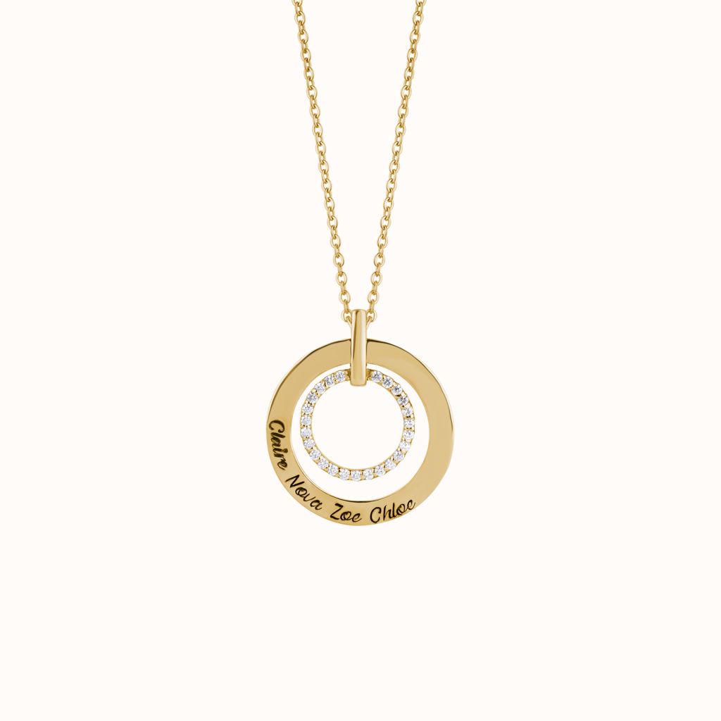 Customizable Silver Charm Necklace : KNC0027