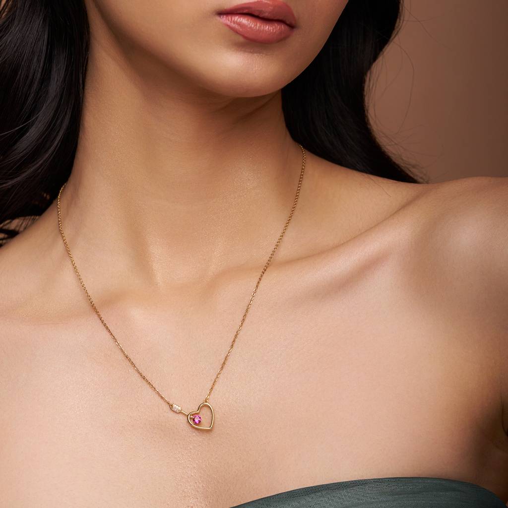 Eternal Love Heart Charm Necklace : KNC0028