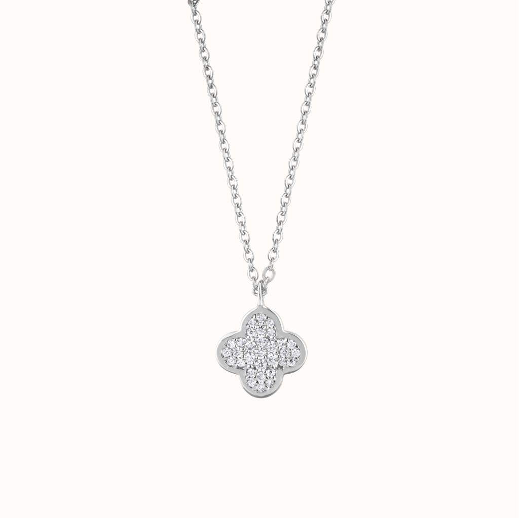 Clover Charm Necklace : KNC0031-RG