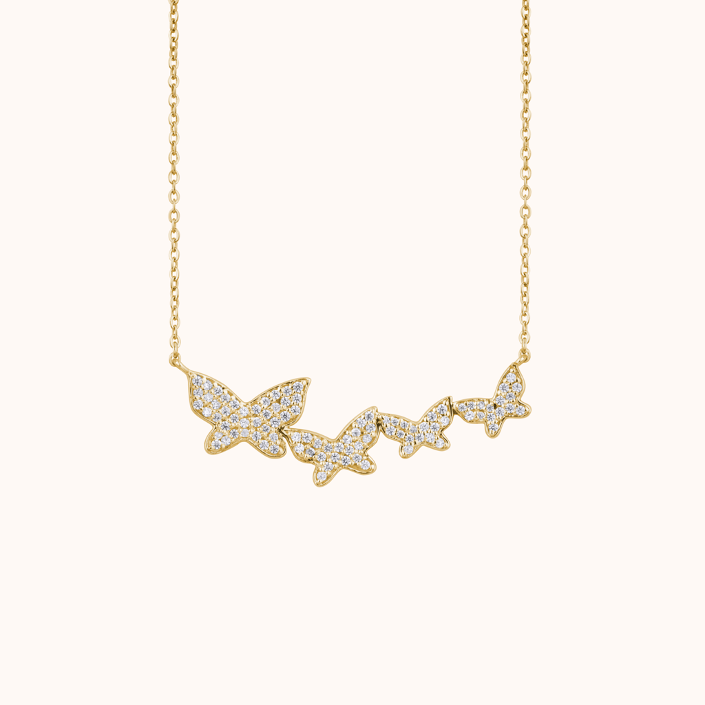 Butterfly Diamond Necklace : KNC0046