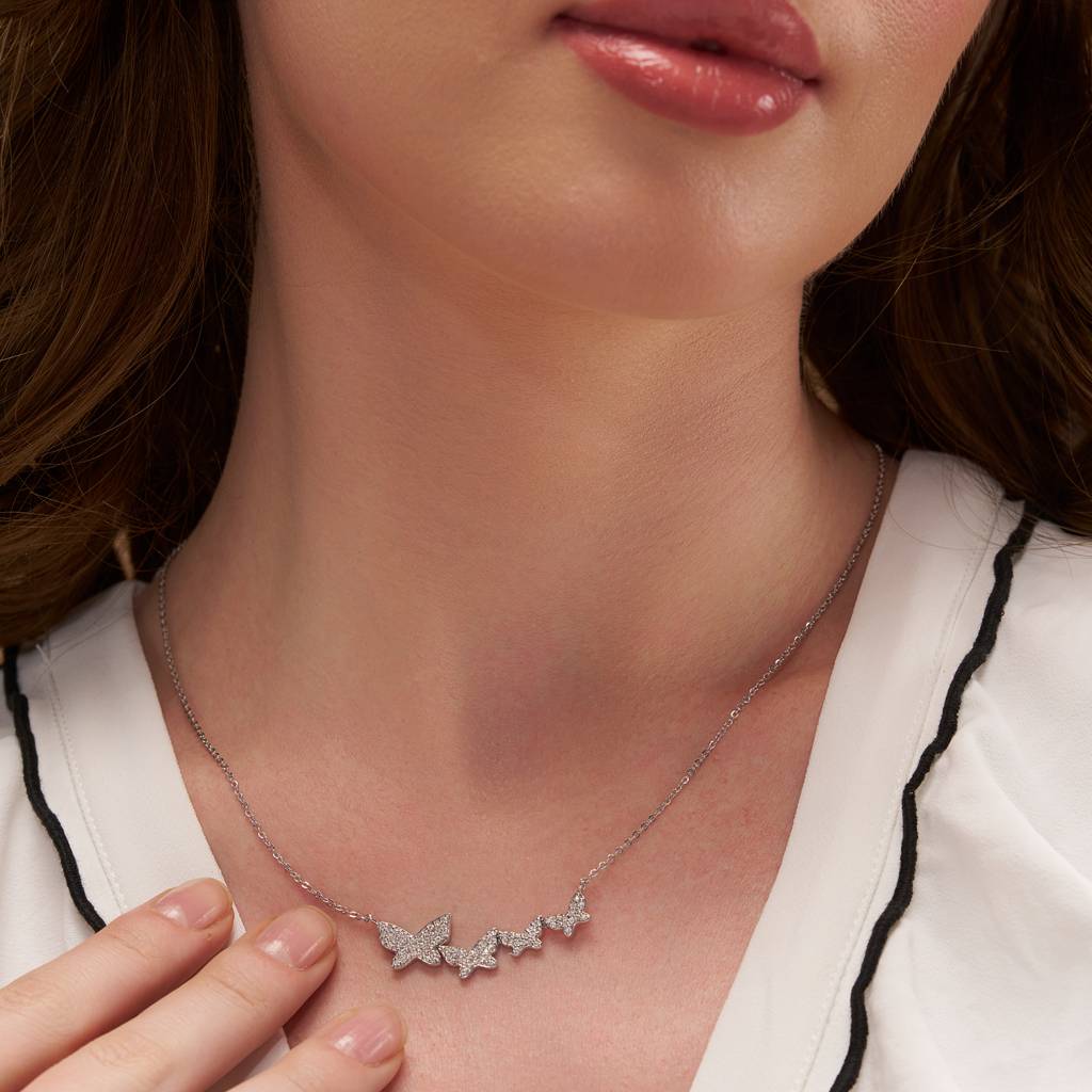 Butterfly Diamond Necklace : KNC0046