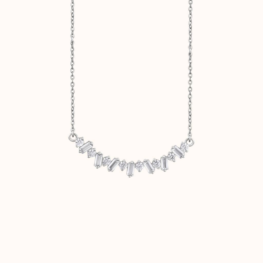 Sparkle Stone Curve Necklace : KNC0050