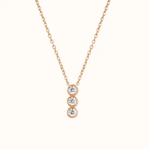 Three-Stone Necklace : KNC0064
