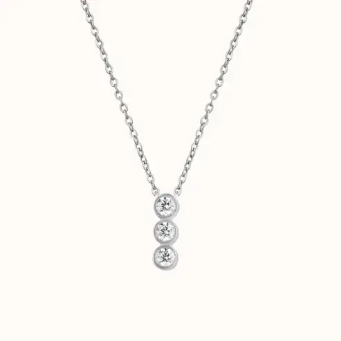 Three-Stone Necklace : KNC0064