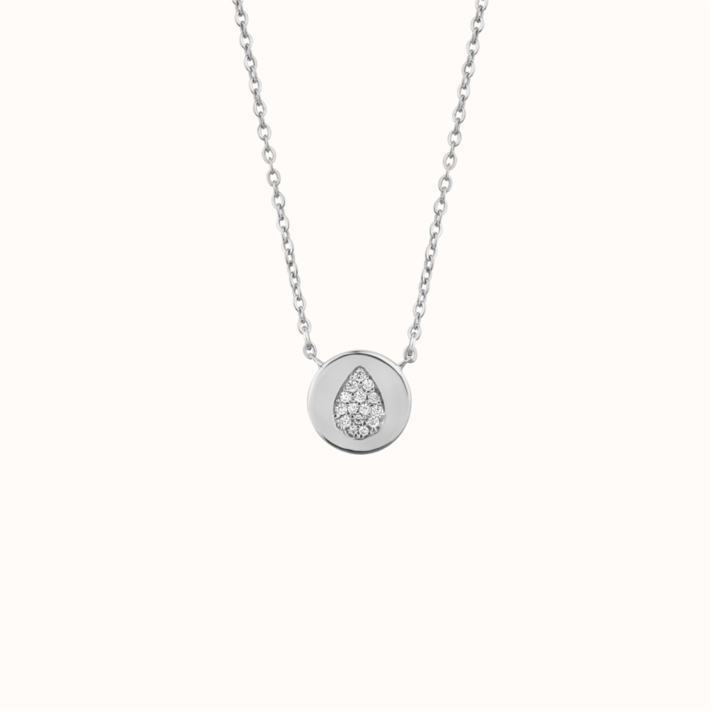 Teardrop Pendant Necklace : KNC0069-RG