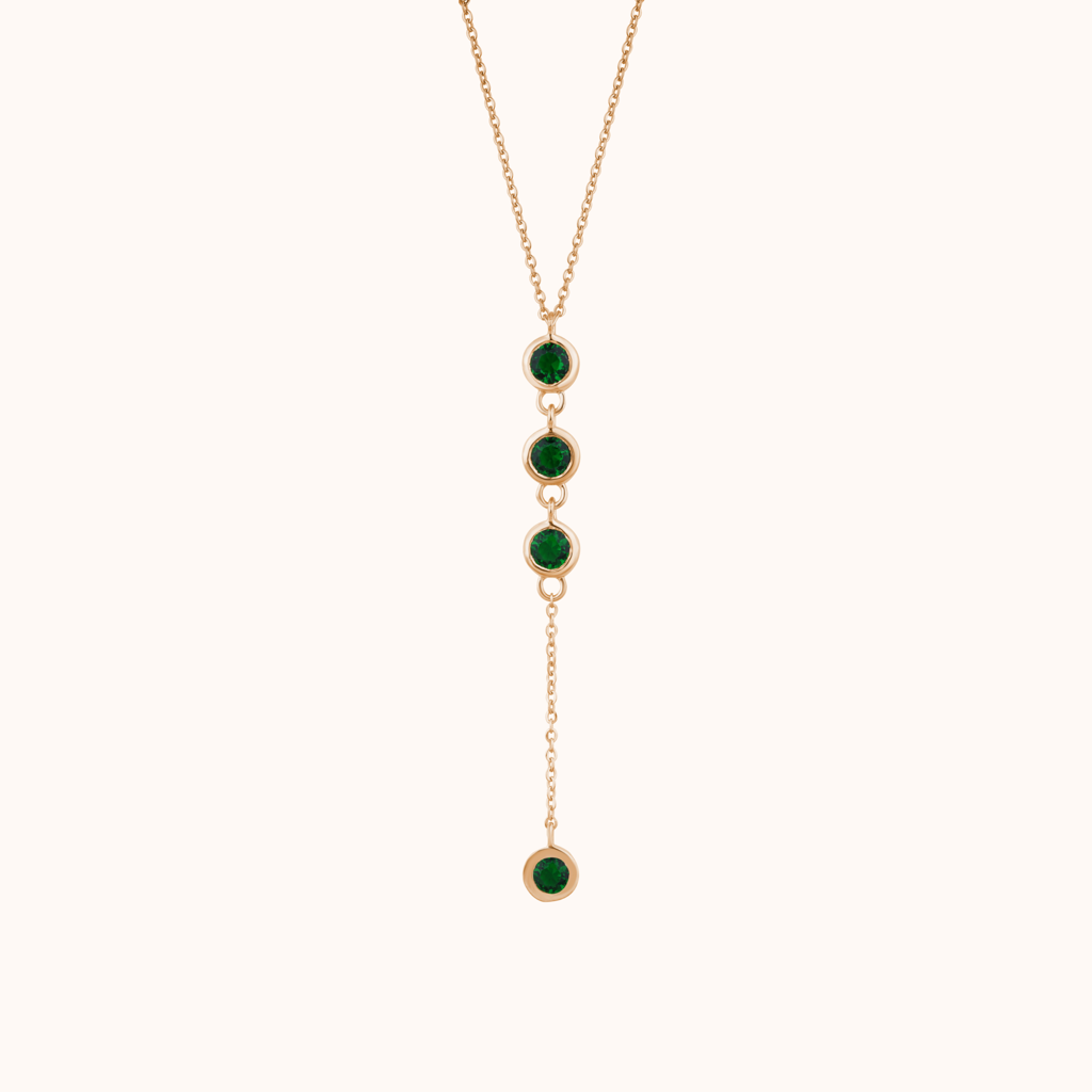 Green Diamond Drop Necklace : KND0001