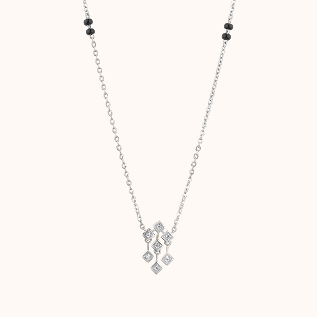 Fancy Diamond Setting Mangalsutra : KNM0001-RG