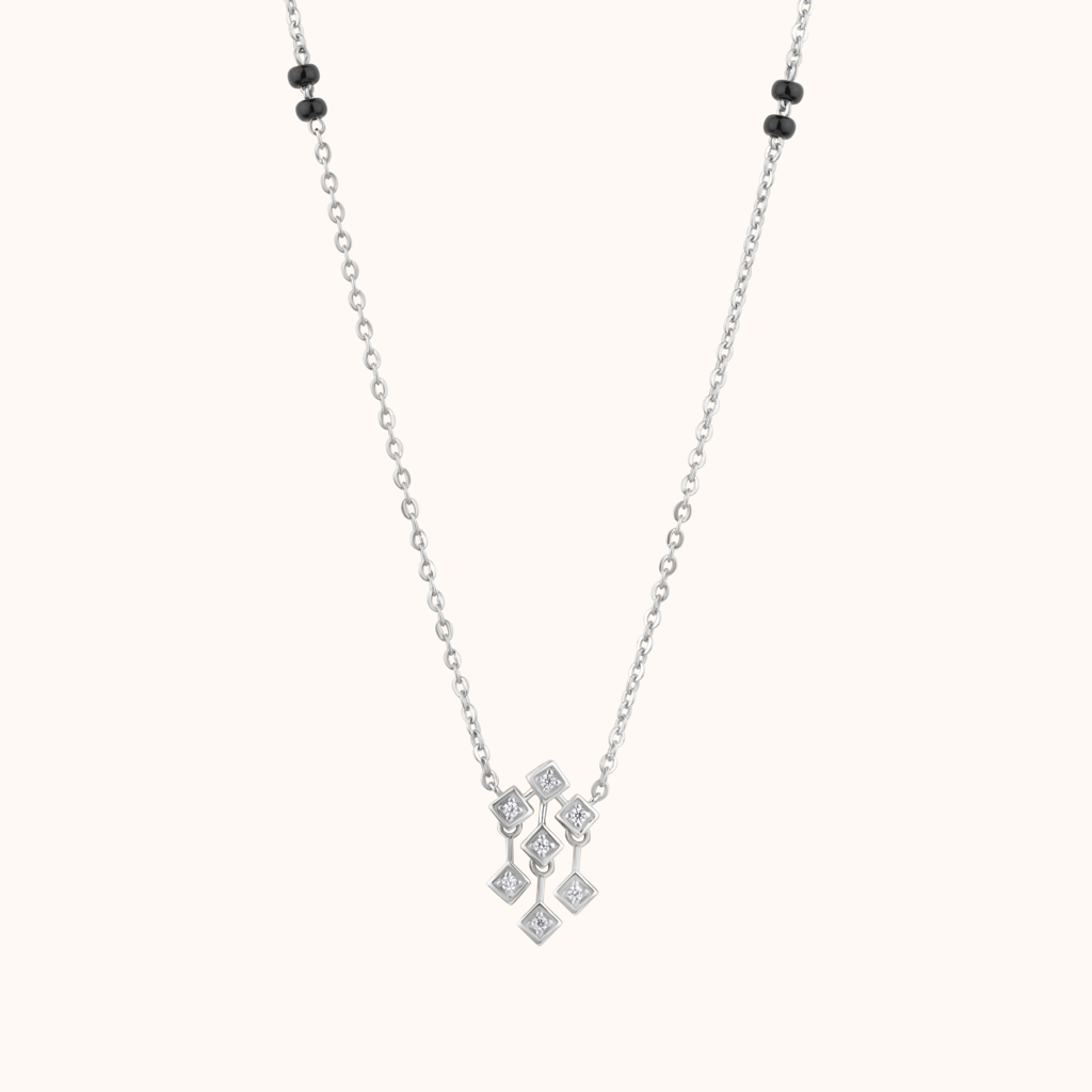 Fancy Diamond Setting Mangalsutra : KNM0001