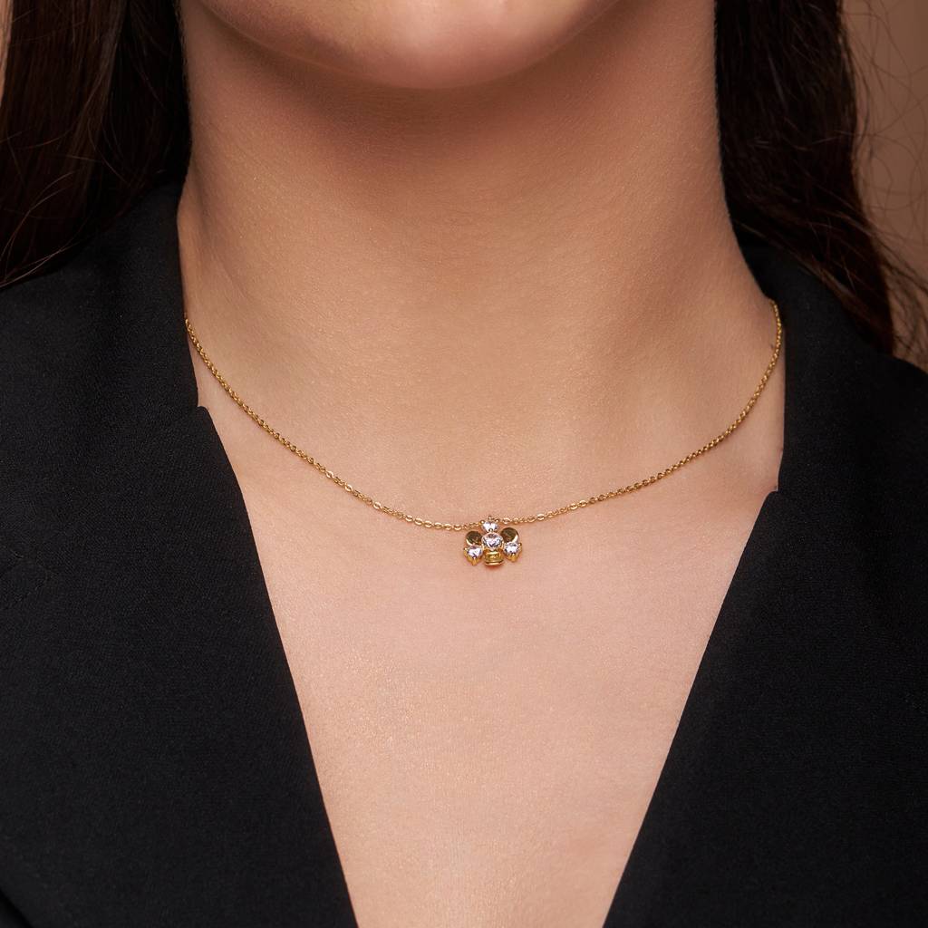 Diamond Setting Flower Pendant : KNP0013