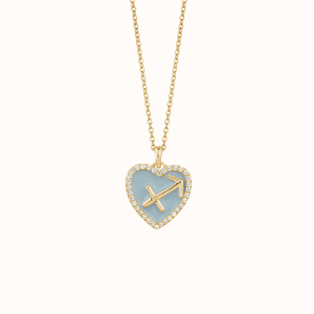 Enamel Zodiac Silver Pendant : KNP0025