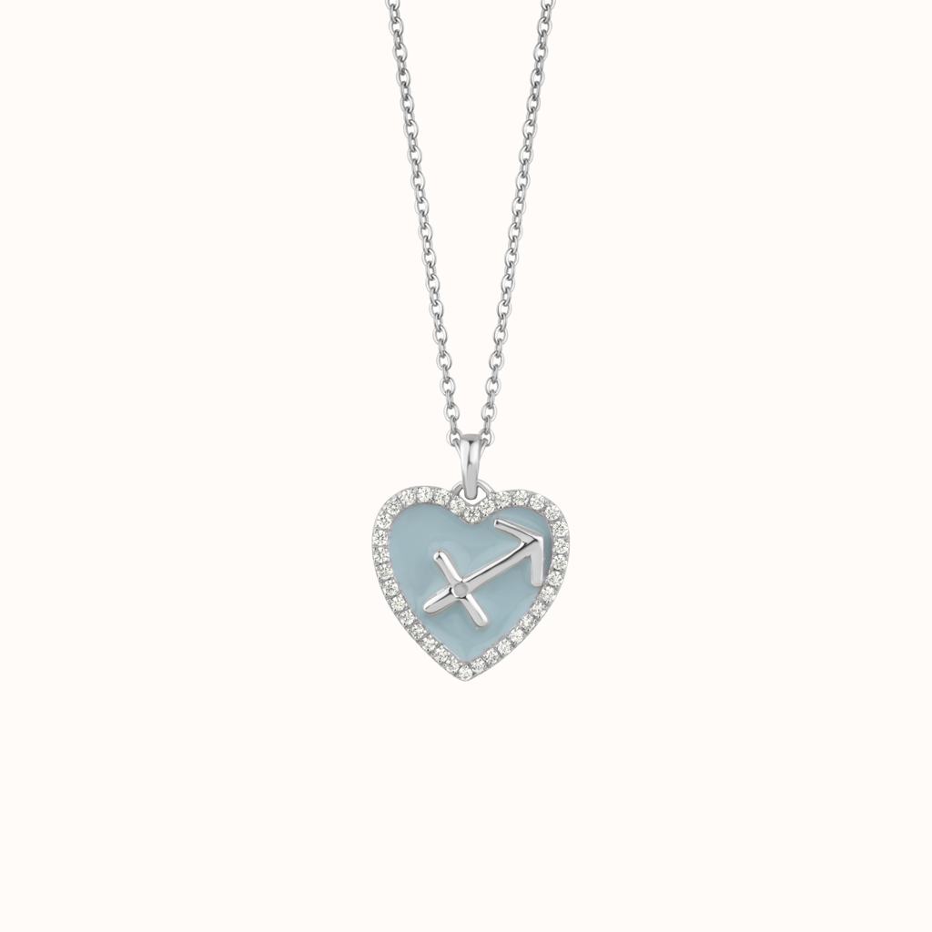 Enamel Zodiac Silver Pendant : KNP0025