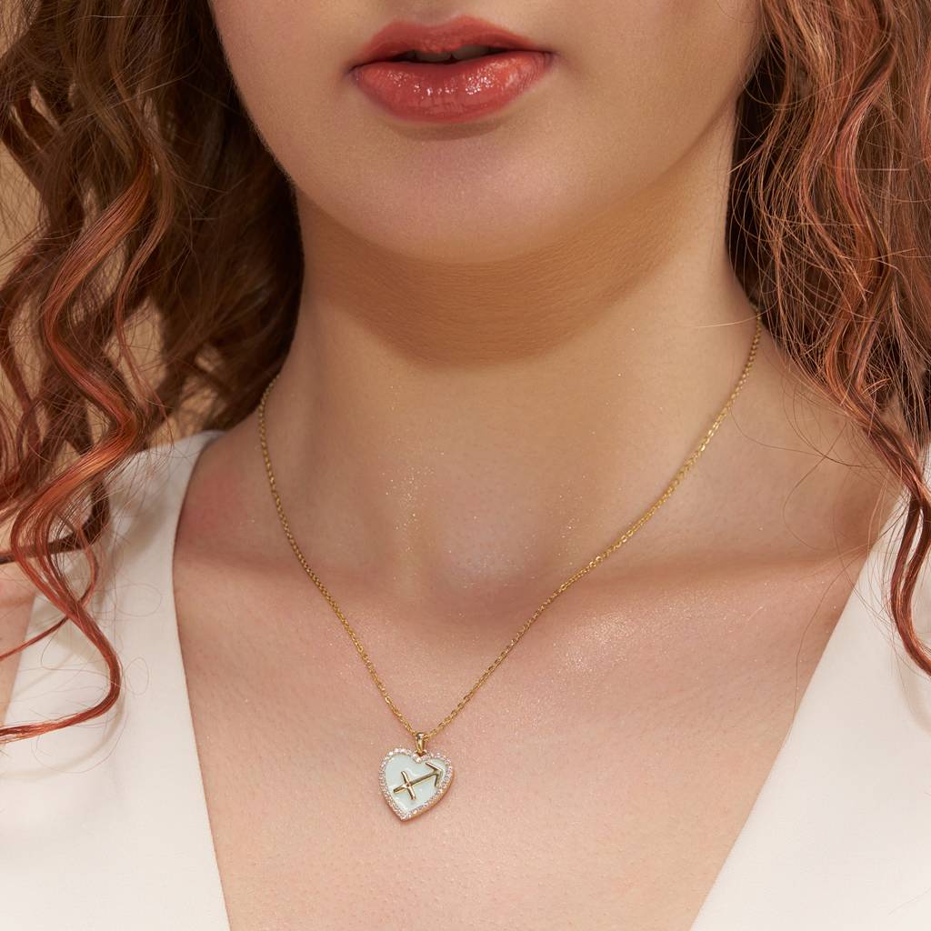 Enamel Zodiac Silver Pendant : KNP0025