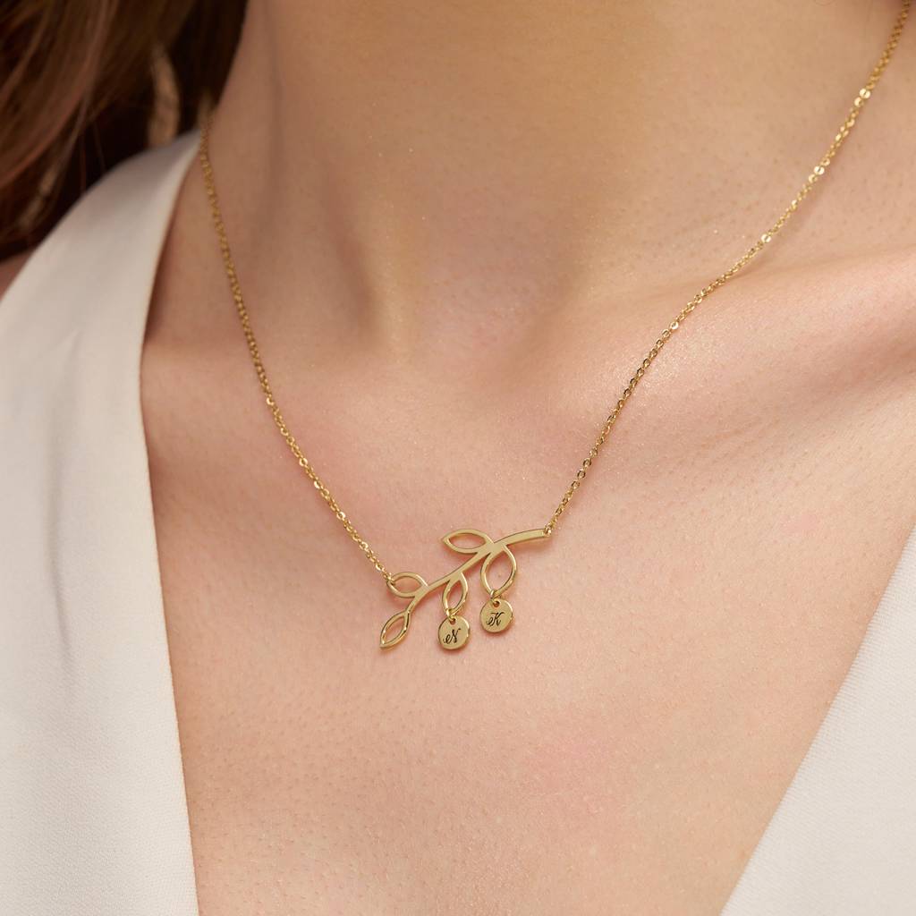 Branch Couple Letter Necklace : KNP0039