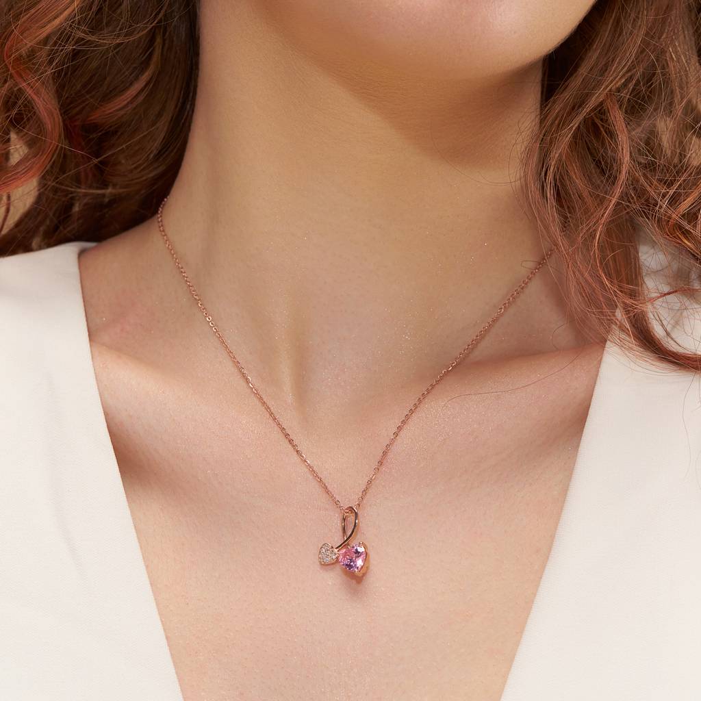 Dual Heart Diamonds Necklace : KNP0053