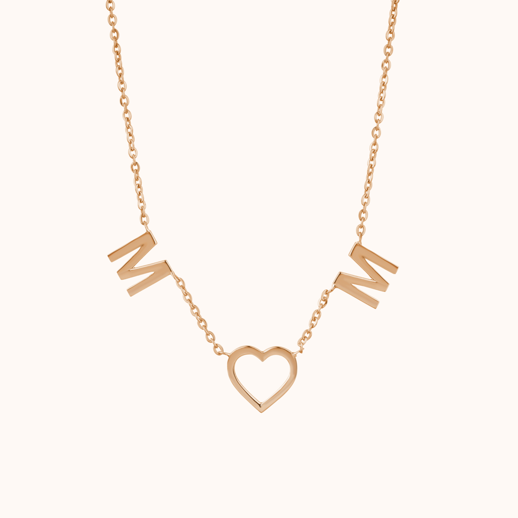 Couple Letter Silver Necklace : KNPR0018