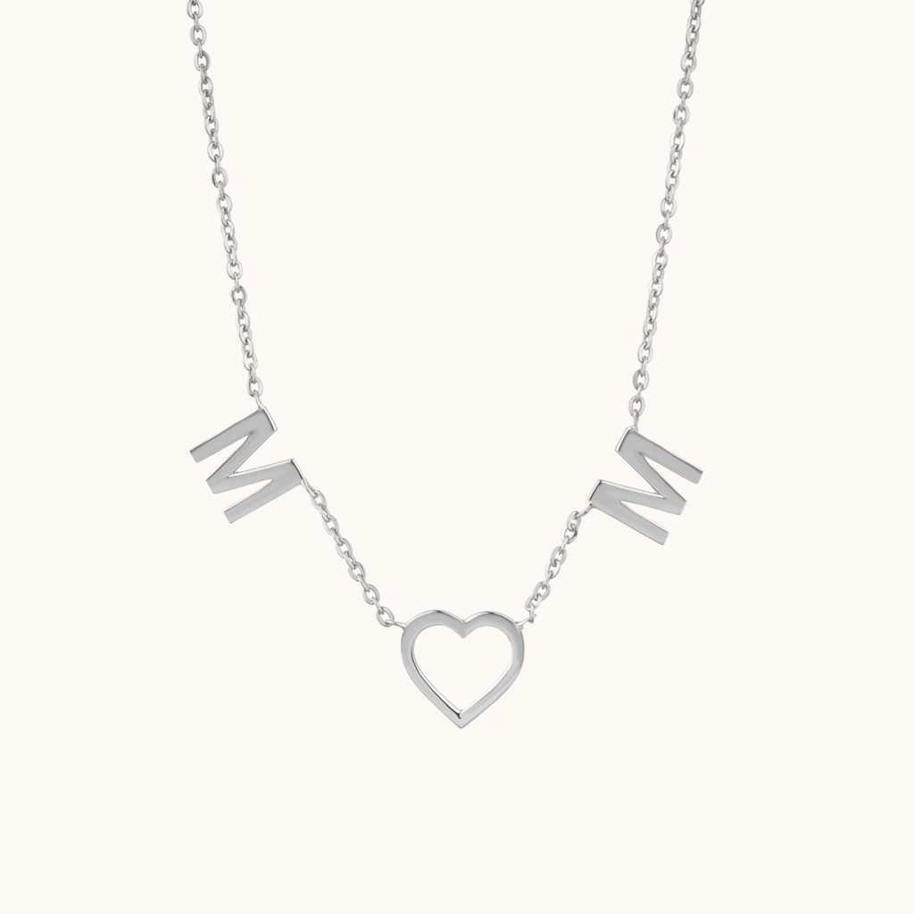 Couple Letter Silver Necklace : KNPR0018