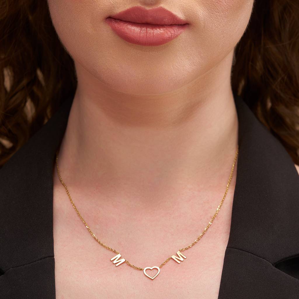 Couple Letter Silver Necklace : KNPR0018