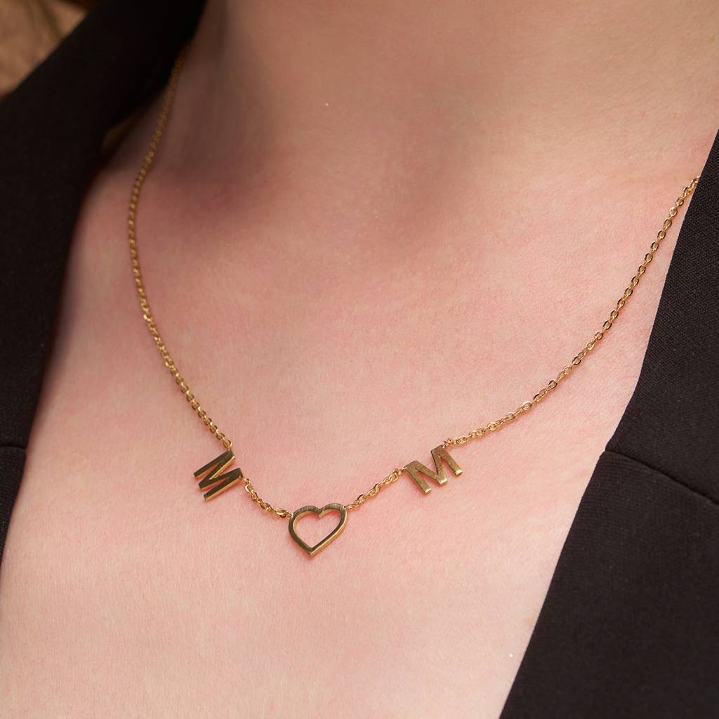 Couple Letter Silver Necklace : KNPR0018