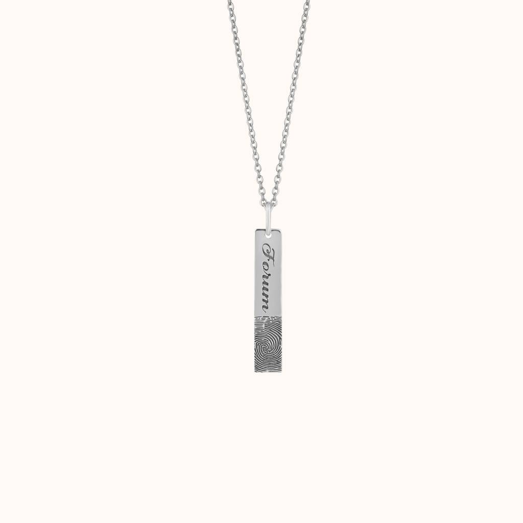 Fingerprint Imprint Name Pendant : KNPR0019-RG