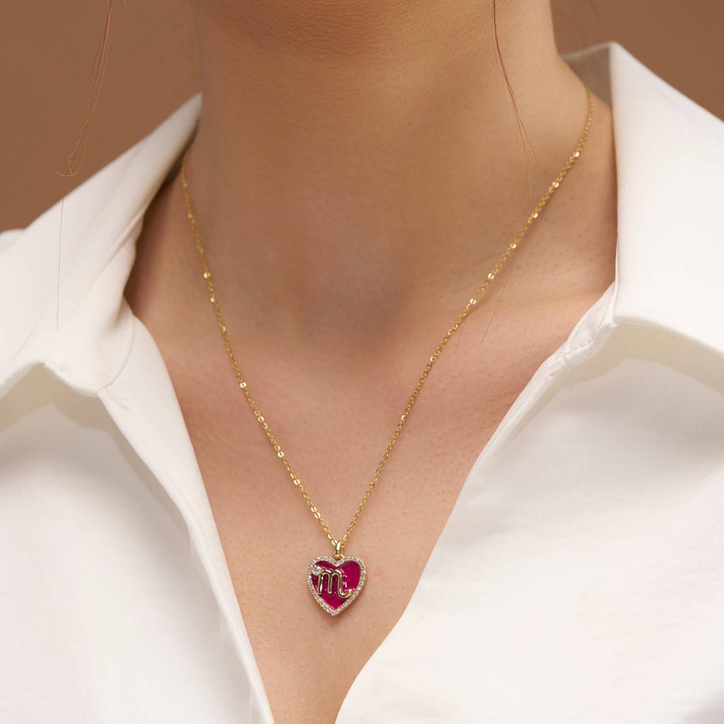 Custom Enamel Silver Necklace : KNPR0025