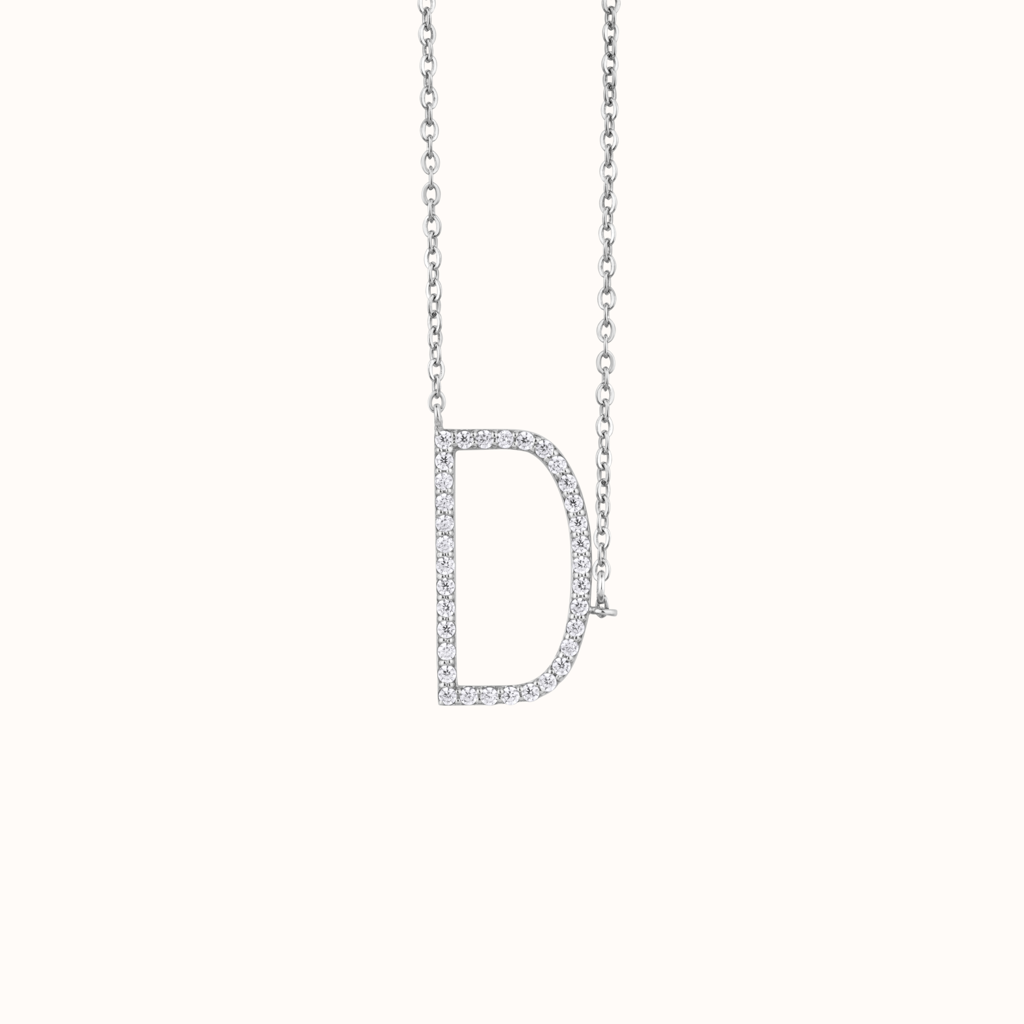 Diamond Set Letter Necklace : KNPR0030