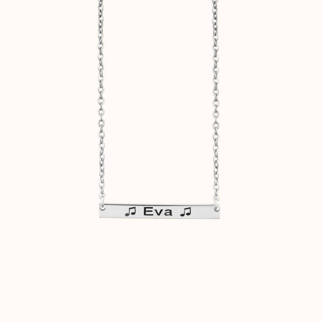 Custom Engraved Bar Necklace : KNPR0032-RG