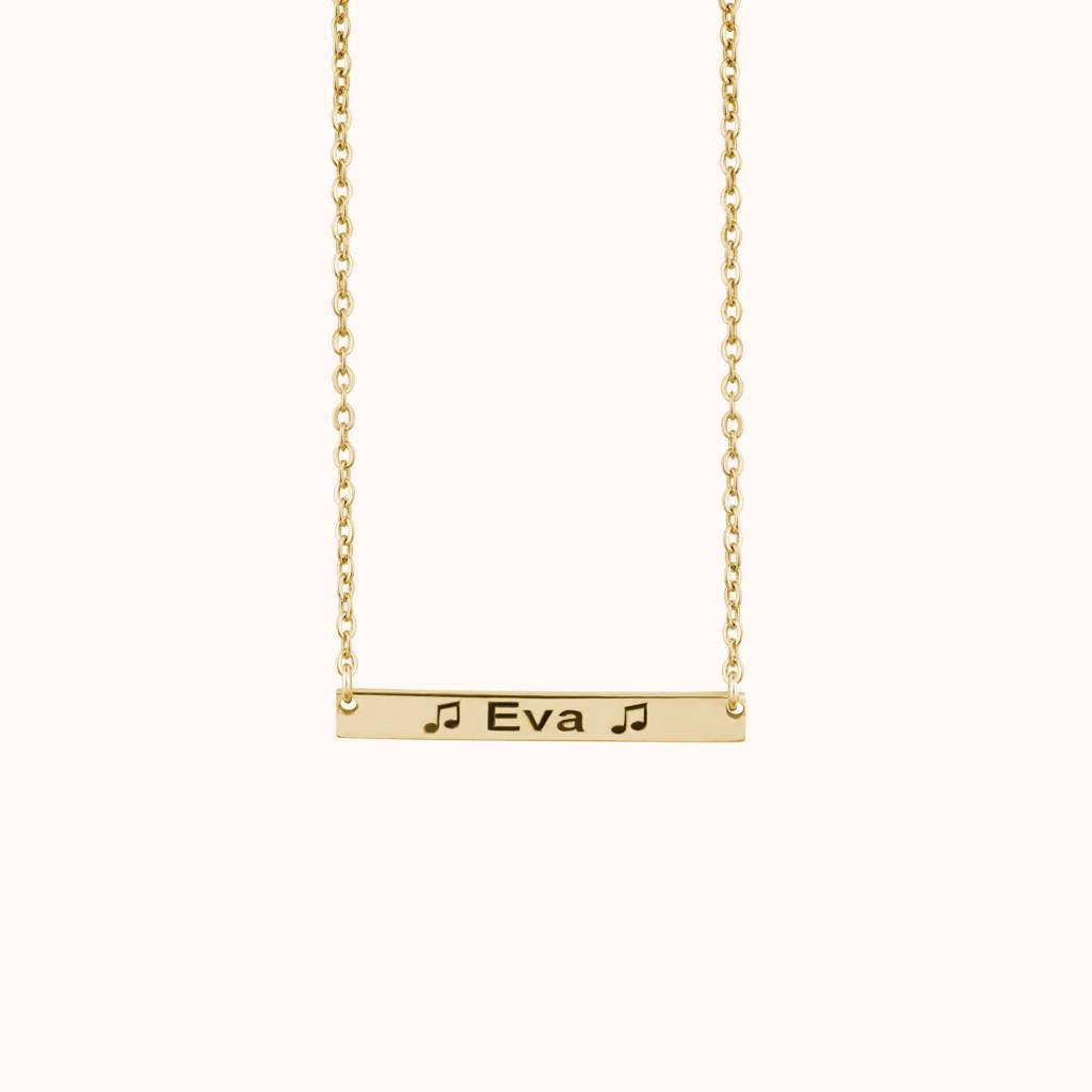 Custom Engraved Bar Necklace : KNPR0032