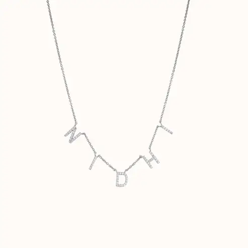 Diamond Initial Necklace : KNPR0034