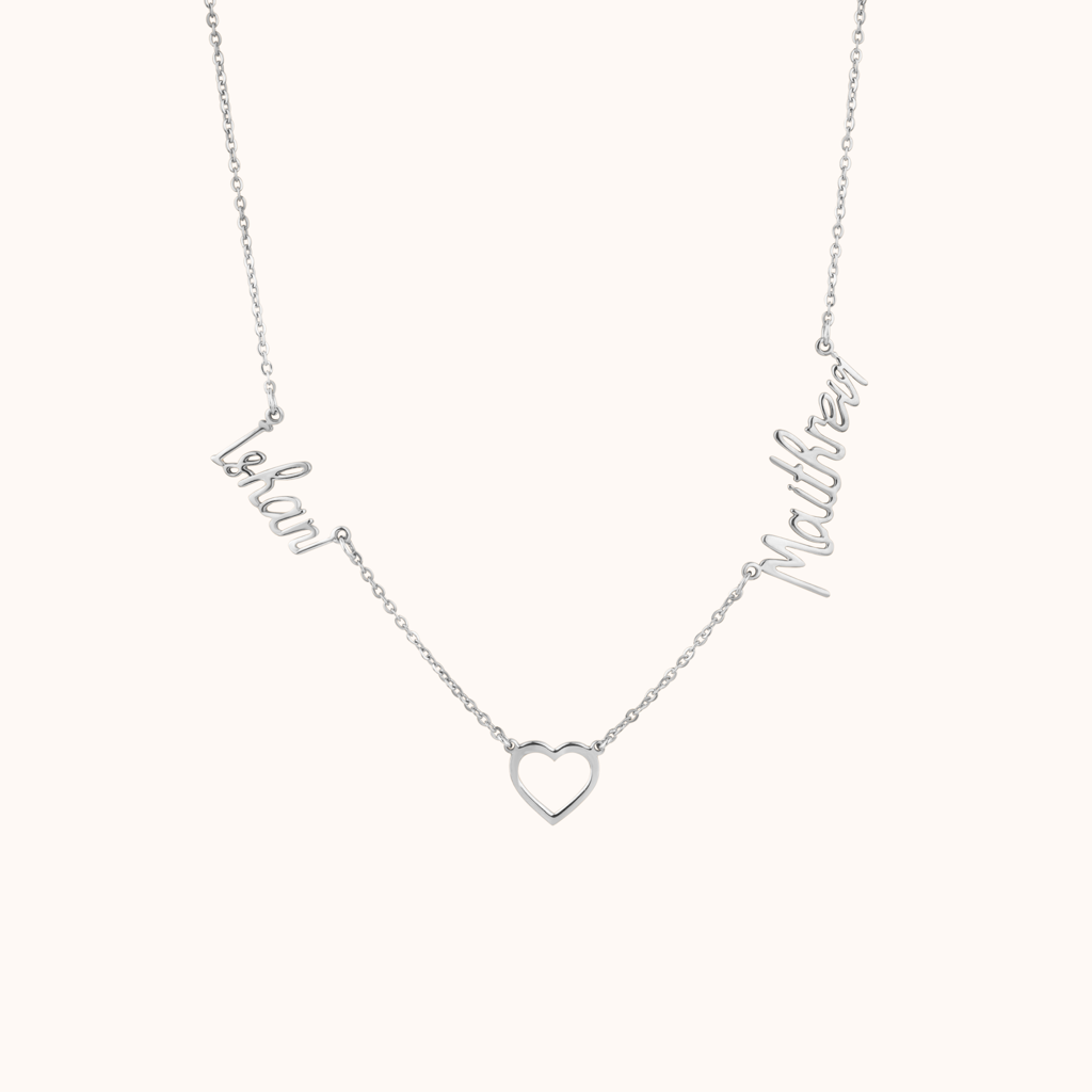 Custom Two-Name Necklace : KNPR0036-RG