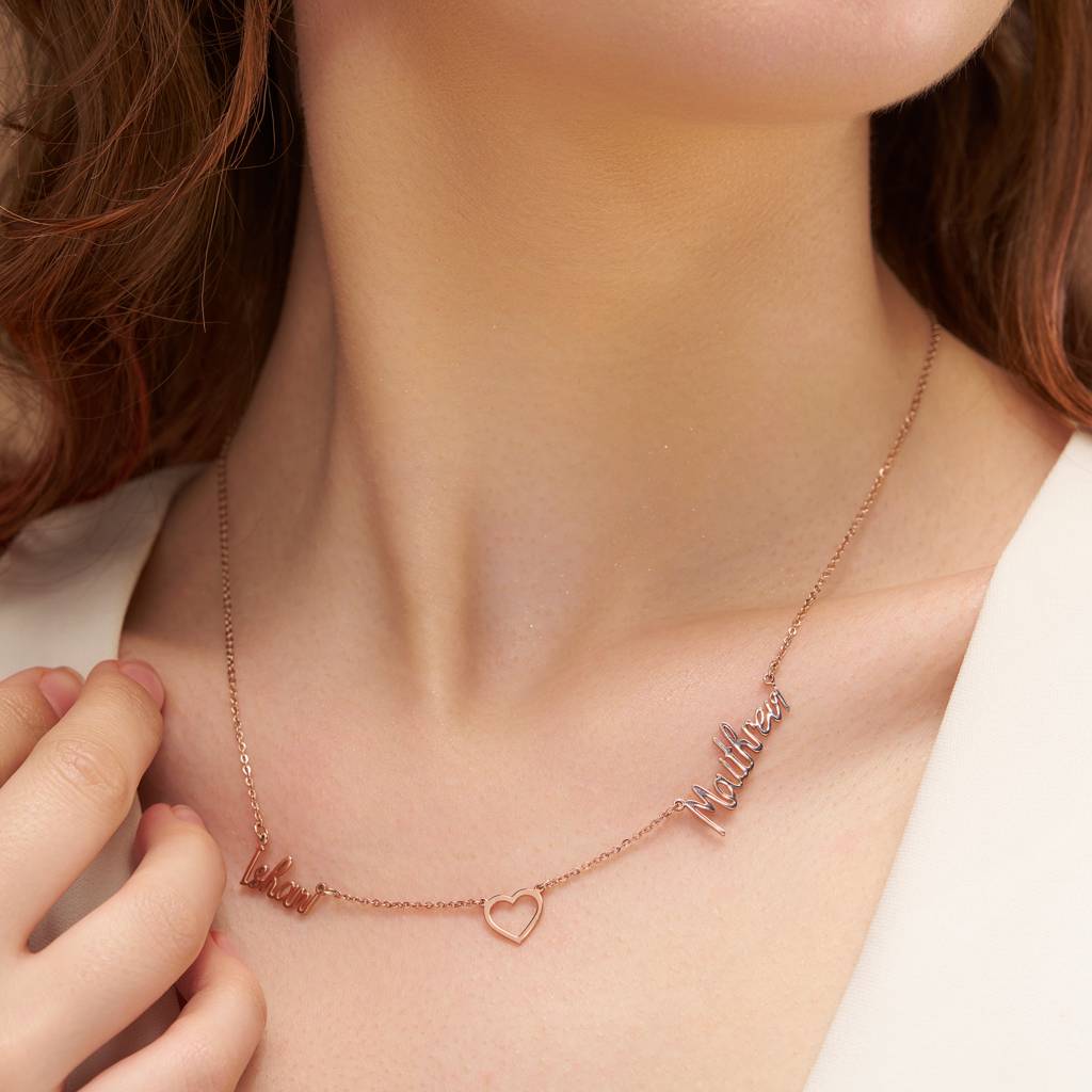 Custom Two-Name Necklace : KNPR0036