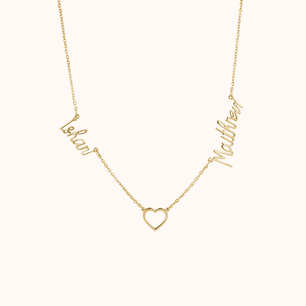 Custom Two-Name Necklace : KNPR0036