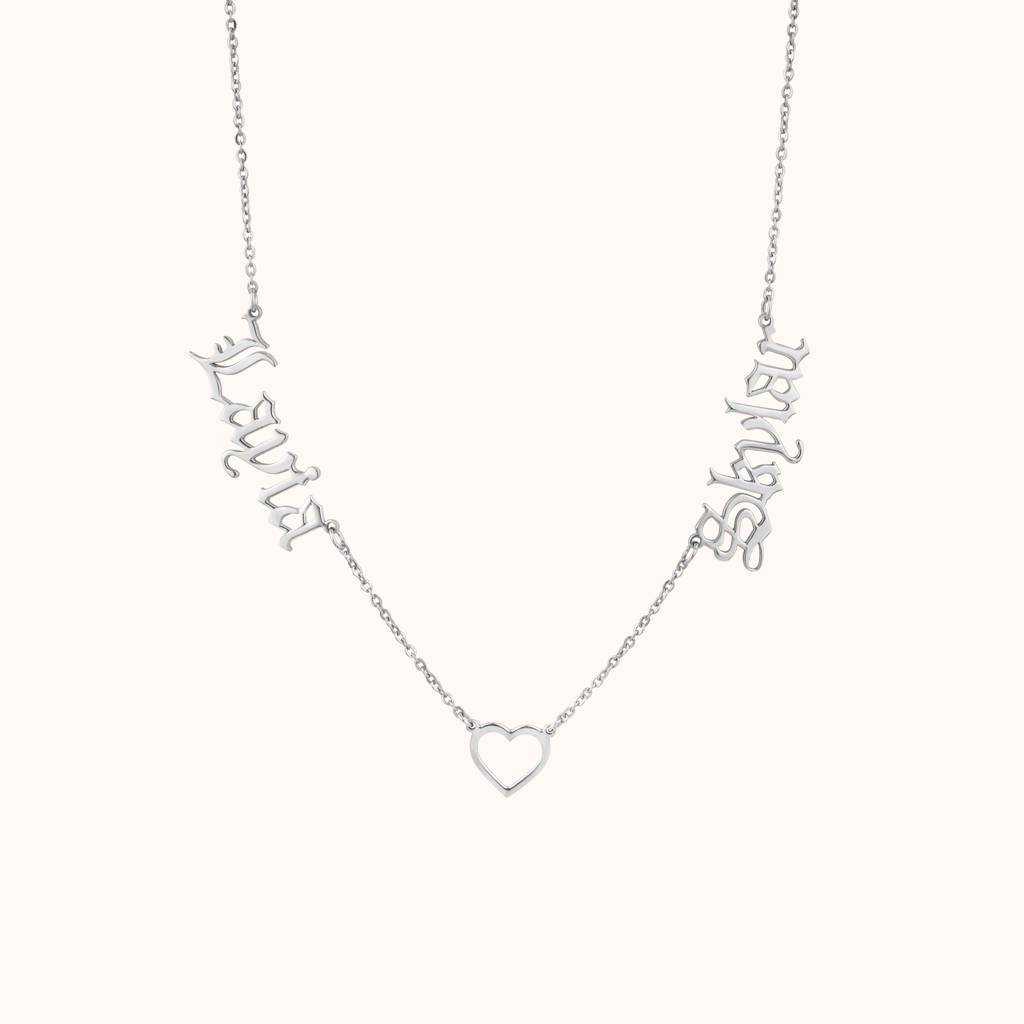 Custom Couple Name Necklace : KNPR0039-RG