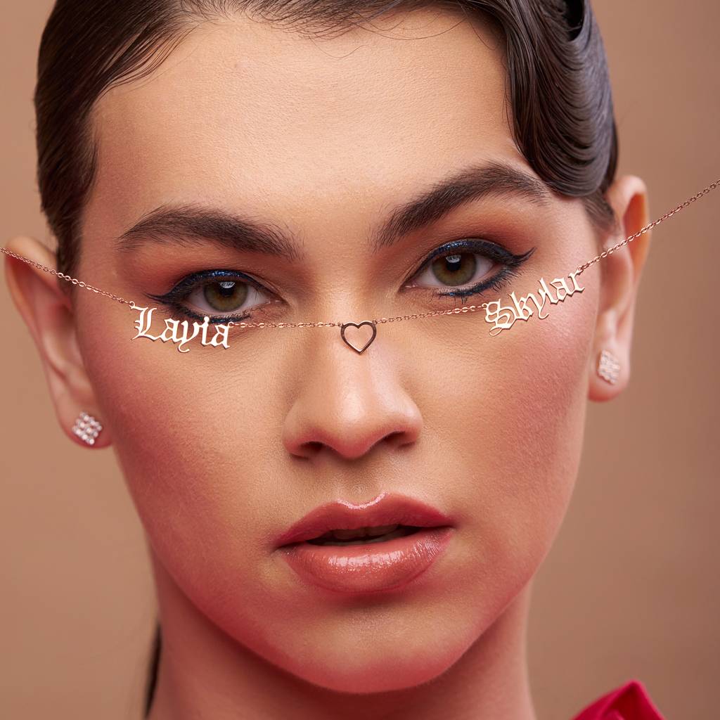 Custom Couple Name Necklace : KNPR0039