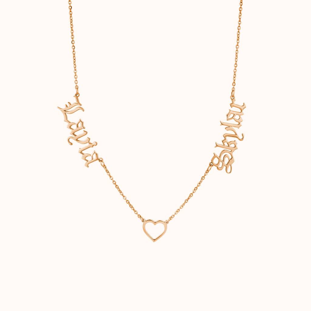 Custom Couple Name Necklace : KNPR0039
