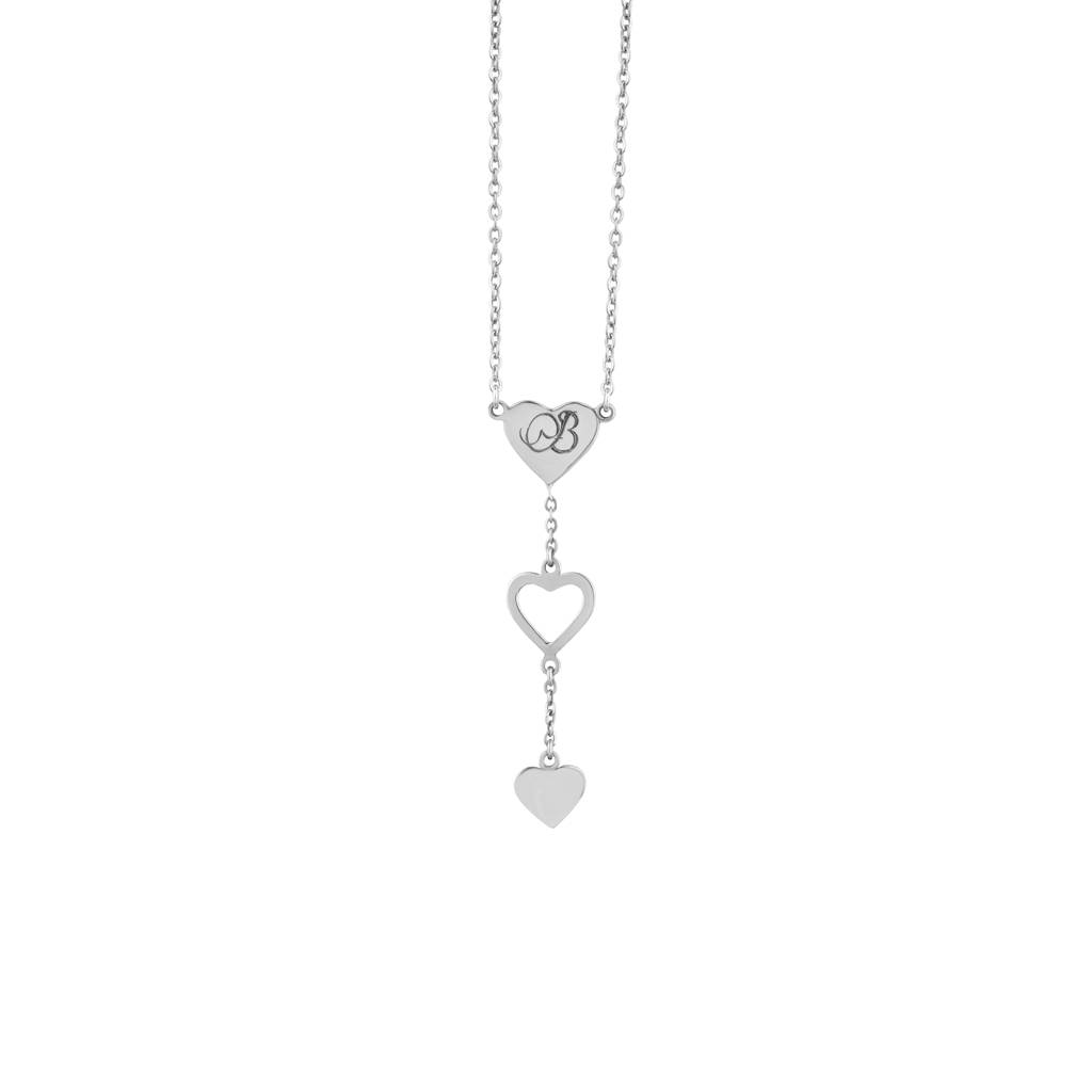 Triple Heart Style Elegant Necklace : KNPR0040-RG